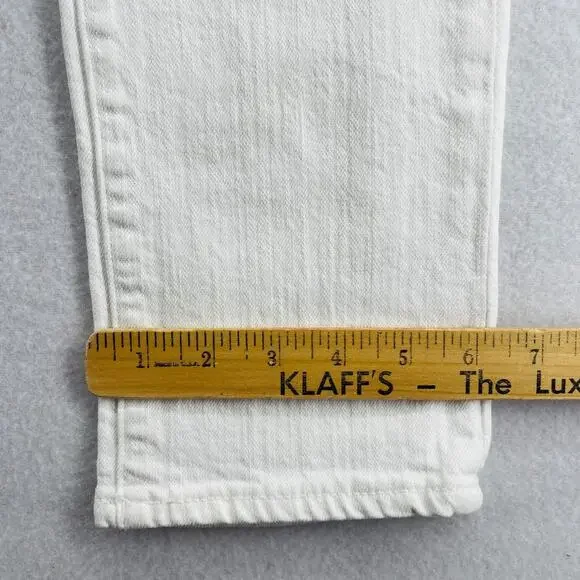 J.CREW Jeans Womens 26 Slim Broken in Boyfriend Stretch Denim Cotton White - Picture 13 of 14